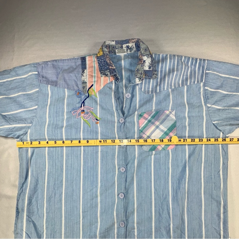 Vintage Patchwork Dress Made In Pakistan Chandni Cotton, One Size Fits All - Picture 9 of 12